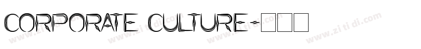 CORPORATE CULTURE字体转换